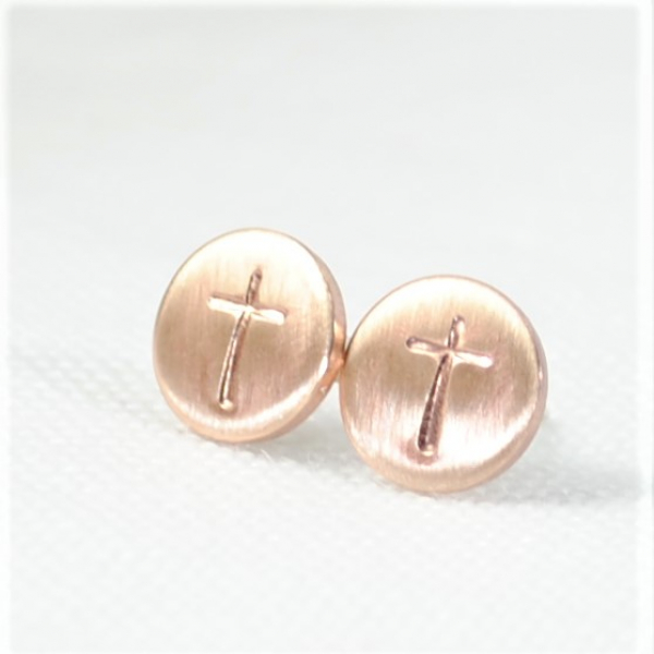 Cross Earrings Tiny Post Earrings