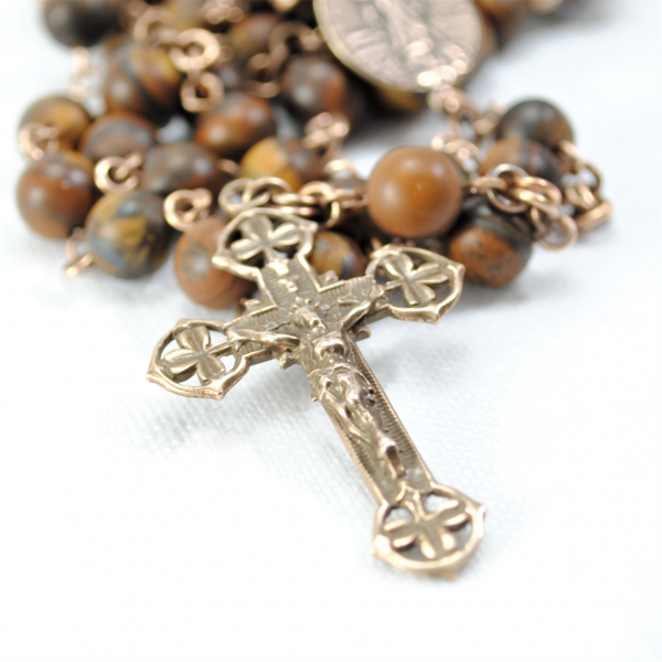 Saint Patrick Rosary Irish Rosary with Shamrocks