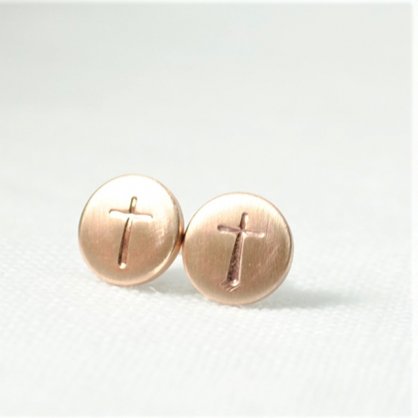 Cross Earrings Tiny Post Earrings