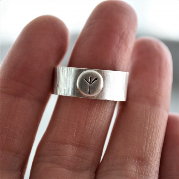 Viking Rune Ring Handcrafted in sterling silver