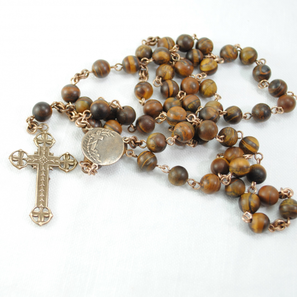 Saint Patrick Rosary Irish Rosary with Shamrocks