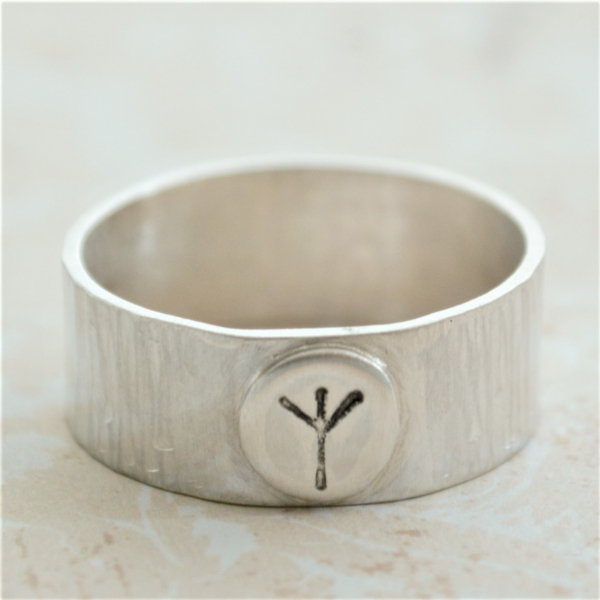 Viking Rune Ring Handcrafted in sterling silver