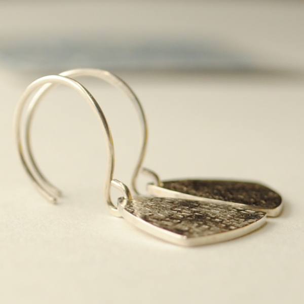 Triangle Earrings with Hammered Texture