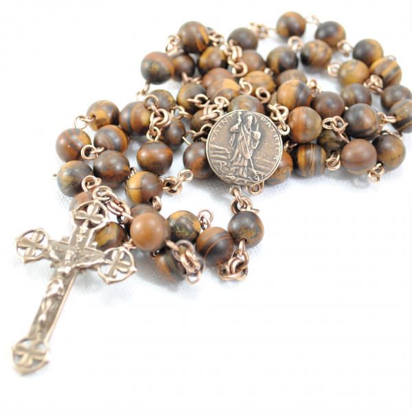Saint Patrick Rosary Irish Rosary with Shamrocks
