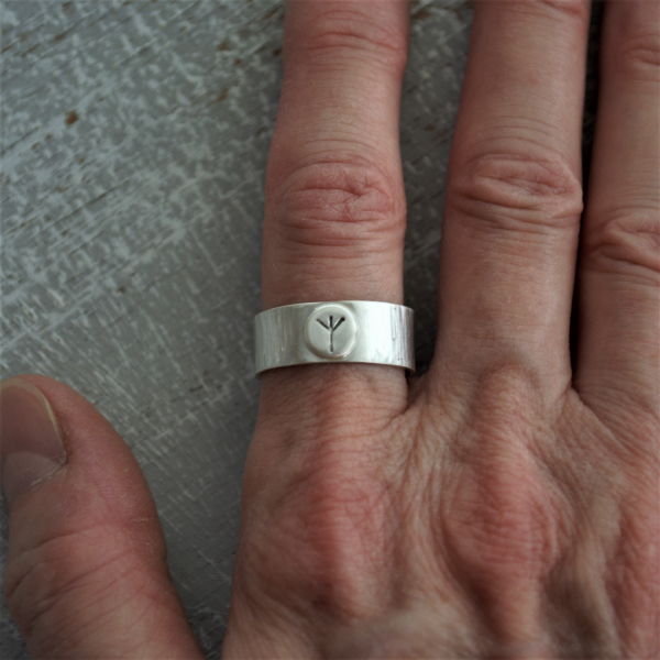 Viking Rune Ring Handcrafted in sterling silver