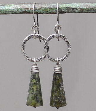 Connemara Marble and Triskele Earrings