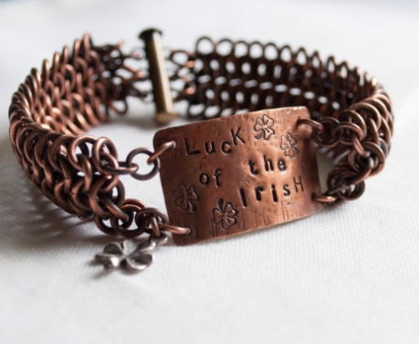 Luck of the Irish chainmaille bracelet