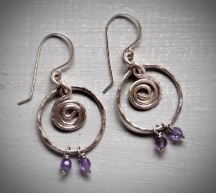 Sterling spiral earrings