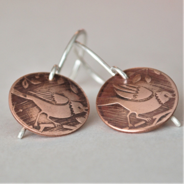 Little Bird Earrings Copper Earrings